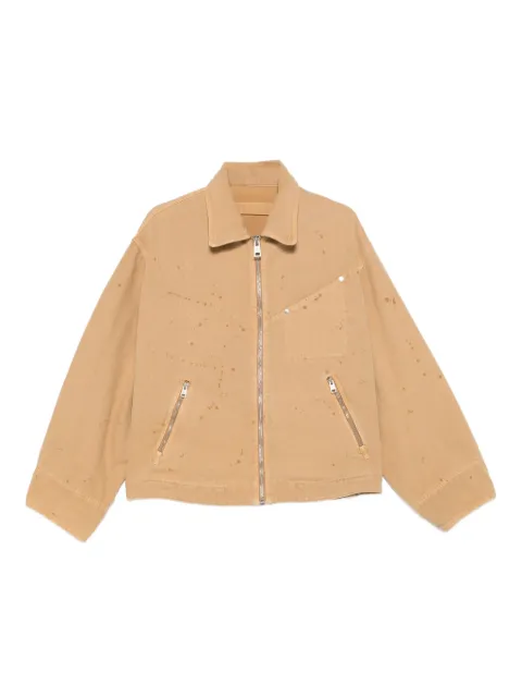 Études Studio zipped paint-splatter jacket Neutrals E25MMOUT53263