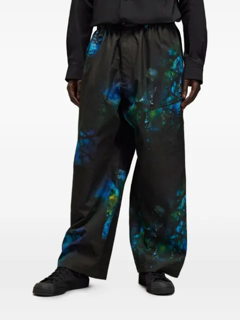 Y-3 abstract-print track pants Blue JL8304