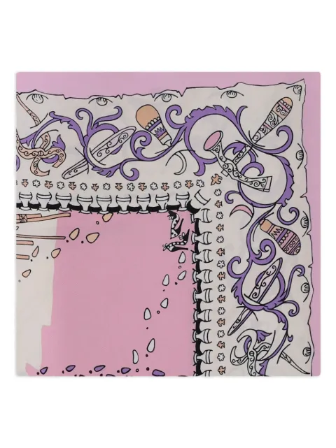 Ferragamo abstract-pattern scarf Pink 311595