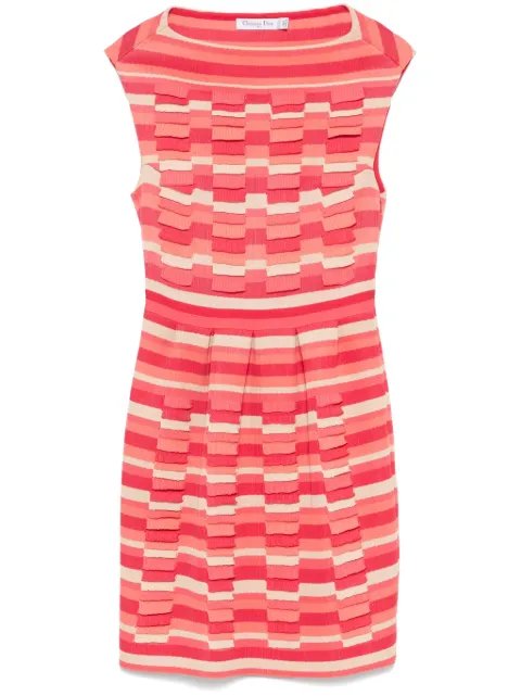 Christian Dior Pre-Owned striped mini dress Pink DIORDRESS