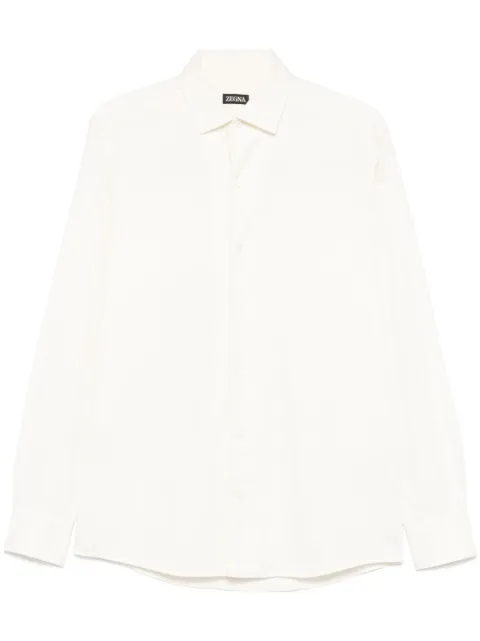 Zegna classic-collar shirt Yellow UFX22A9SRO1