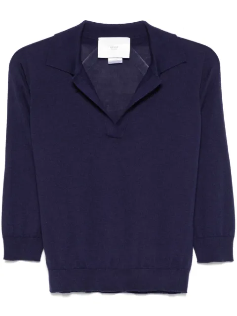 Vanisè fine-ribbed T-shirt Blue V46058