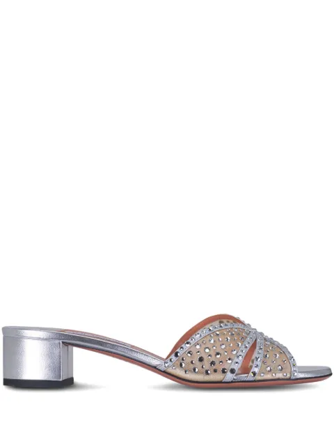 Aquazzura 35mm Crystal Lover sandals Silver CLRMIDM1NPU