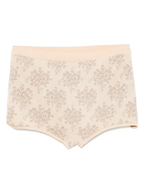 FENDI Bouquet-jacquard shorts Neutrals FZR812AUHS