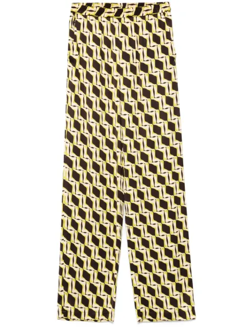 MSGM printed trousers Brown 3841MDP25257154