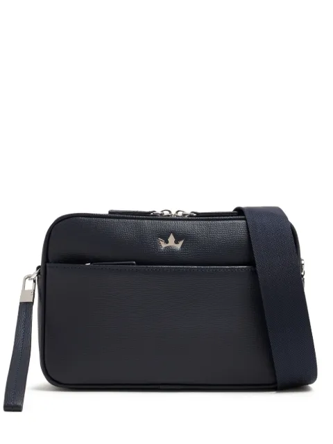 Roderer leather messenger bag Blue MB6ANB
