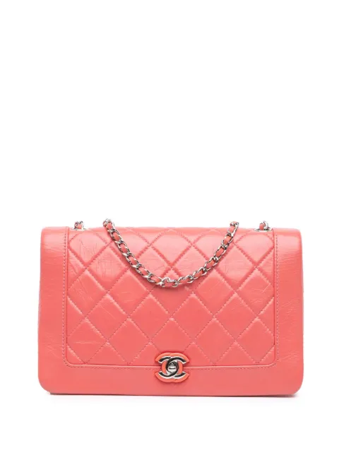CHANEL Pre-Owned 2018 Crumpled Calfskin Bi Quilted Full Flap shoulder bag Pink YQ1DVQI2VV5RHYKL