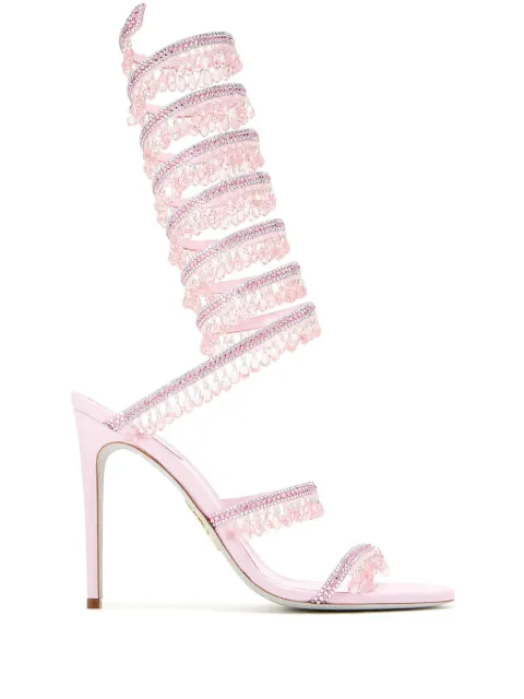 René Caovilla 105mm Super Chandelier sandals Pink C11182105