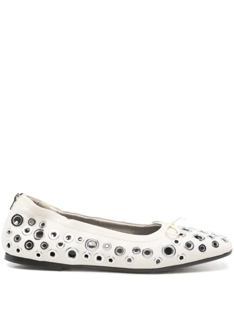 Golden Goose eyelet-detail ballet flats White GWF00867F006946