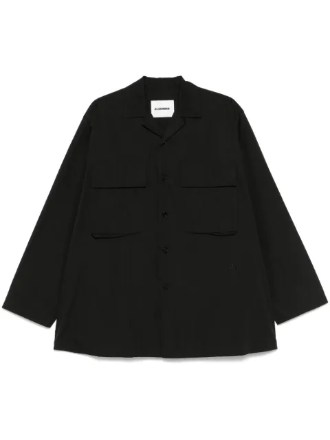 JIL SANDER+ logo-embroidered shirt Black J47DL0167J45292