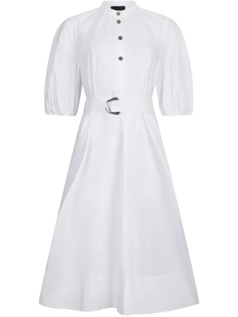 LIU JO puff-sleeve belted dress White CA5361TS246