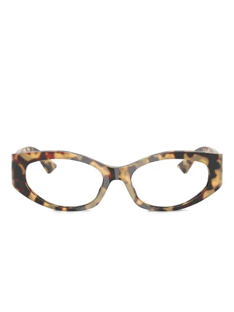 Versace Eyewear tortoiseshell rectangle-frame glasses Brown VE3369