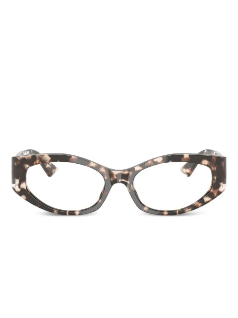 Versace Eyewear tortoiseshell rectangle-frame glasses Grey VE3369