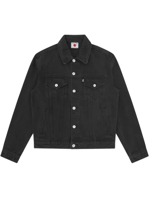 ICECREAM logo print denim jacket Black ICD25101