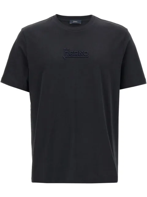 Herno logo-embroidered T-shirt Blue JG000239