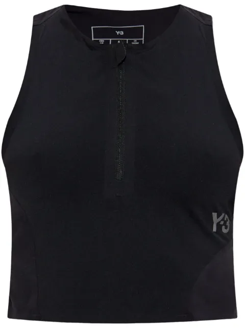 Y-3 cropped performance tank top Black JN4896