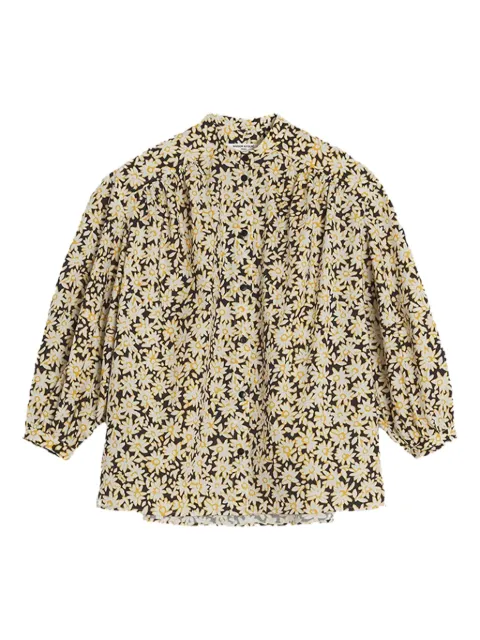 Maison Kitsuné floral-print shirt Black OW00417WC5048