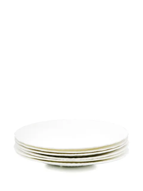 knindustrie Leaves plates (set of six) White 390000125