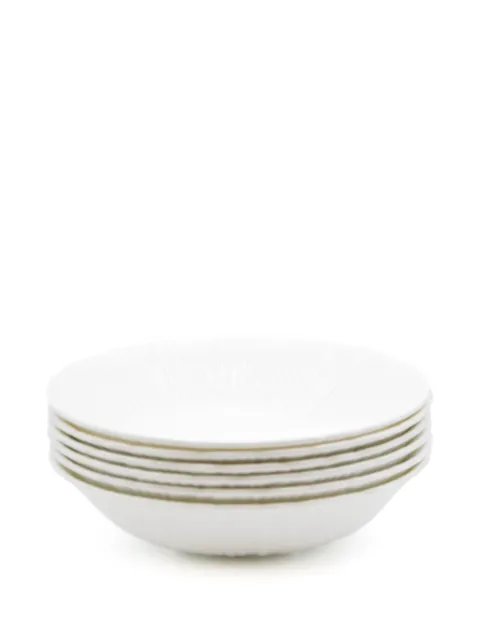 knindustrie Leaves deep plates (set of six) White 390000223
