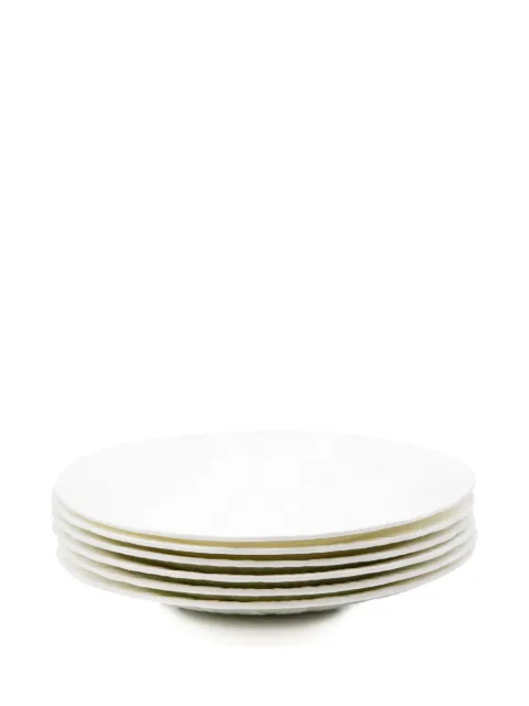 knindustrie Leaves dessert plates (set of six) White 390000121