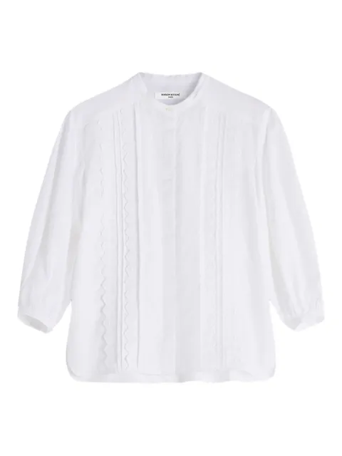 Maison Kitsuné embroidered shirt White OW00428WC5010