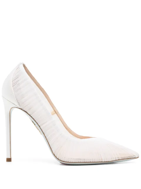 Aquazzura 105mm Voile pumps White VLEHIGBRTST