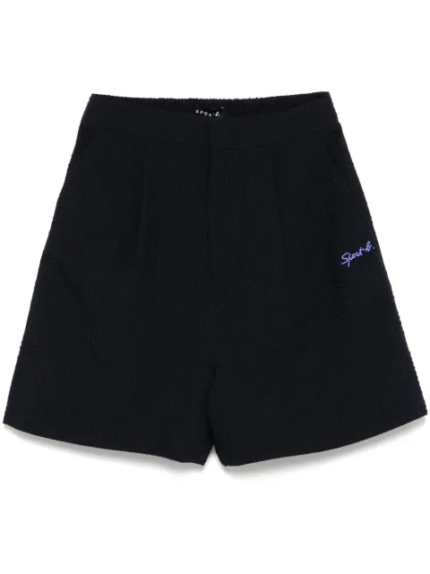 SPORT b. by agnès b. seersucker shorts Blue PB45QT1E