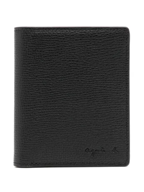 agnès b. leather wallet Black P335VCU9