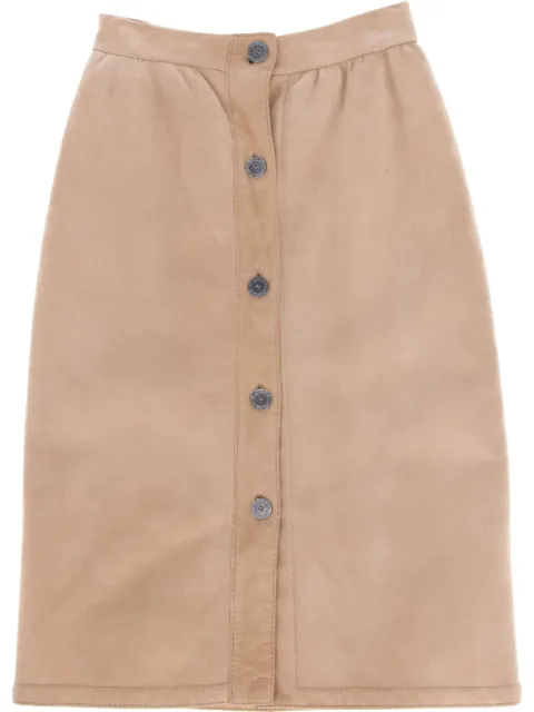 Hermès Pre-Owned 2000s suede skirt Neutrals HE780BB