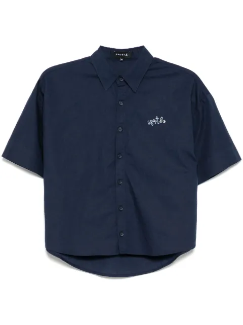SPORT b. by agnès b. logo-embroidered shirt Blue C649QUA7