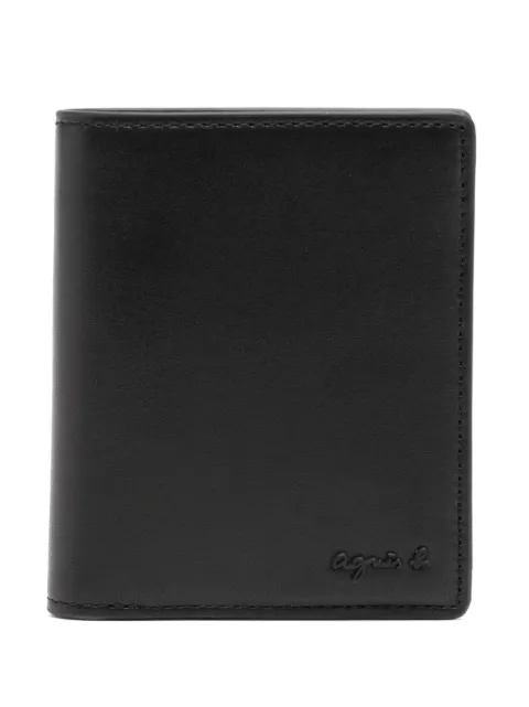 agnès b. leather wallet Black P688VCX8