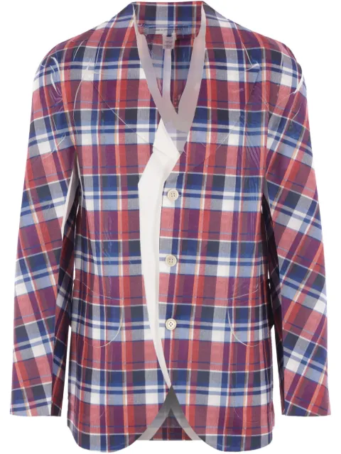 Comme Des Garçons Shirt checked blazer Red FOJ501S25
