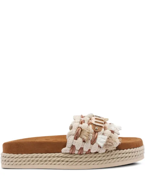 Mou braided-strap platform sandals Neutrals 451008K