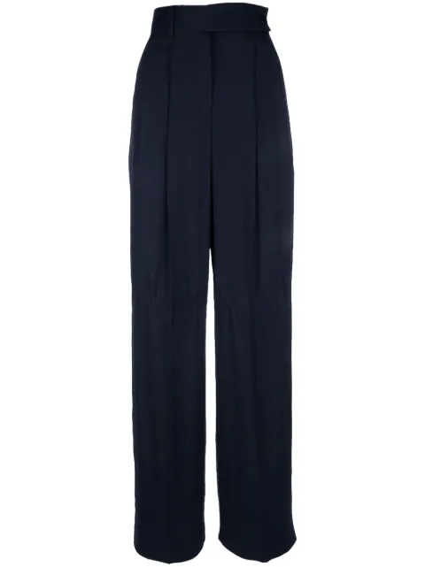 Alberta Ferretti pleat-detailing trousers Blue A03061618
