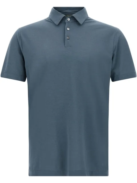 Zanone cotton polo shirt Blue 815109ZG380Z1