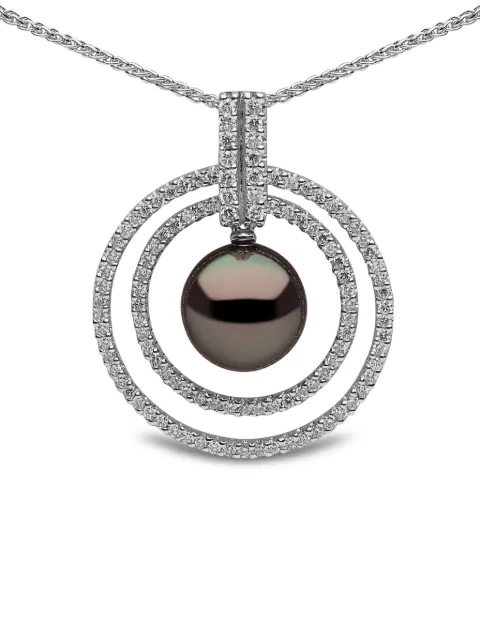 Yoko London 18K white gold freshwater-pearl and diamond pendant Silver PW0001701CDKY