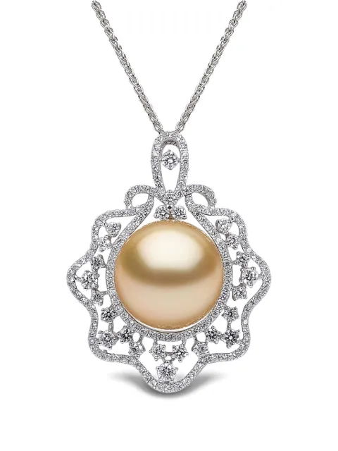 Yoko London 18kt white gold South Sea-pearl and diamond pendant Silver PG0422701DRZ