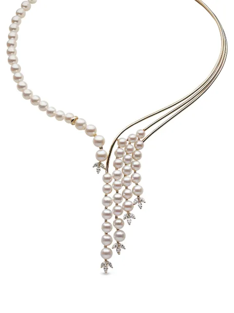 Yoko London 18kt yellow gold Akoya pearl and diamond necklace Gold Q2064NLETDIZ