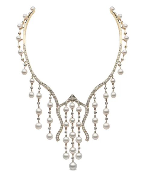 Yoko London 18kt yellow gold Akoya-pearl and diamond necklace Gold Q2176NLETFHZ