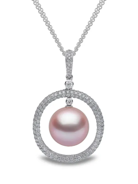 Yoko London 18K white gold diamond and pearl pendant Silver QY1133PENDLZ