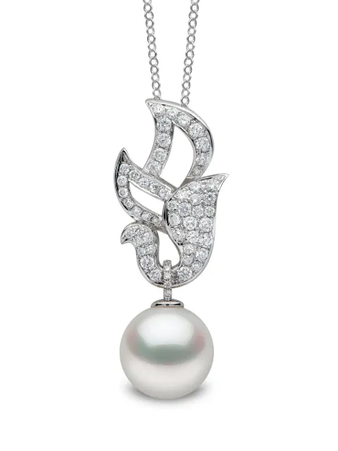 Yoko London 18K white gold Duchess pearl and diamond pendant Silver QYP23807W