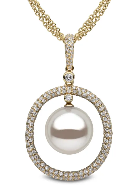 Yoko London 18K yellow gold diamond and pearl pendant Gold QY1143PENDLZ
