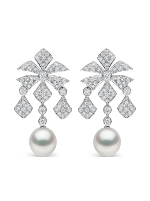 Yoko London 18kt white gold South Sea-pearl and diamond earrings Silver Q2427EARR