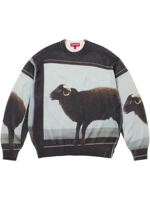 Supreme x Damien Hirst intarsia-knit sweater Black SU25054