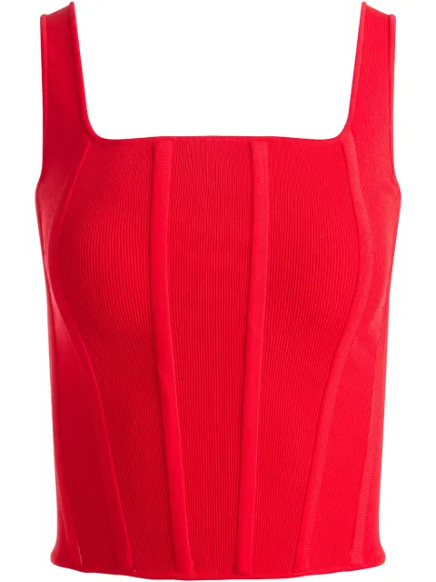 alice + olivia Sariah corset tank Red CC503513710