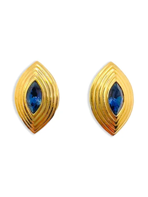 Givenchy Pre-Owned 1980s crystal-embellished earrings Yellow GIVSAPPHERG