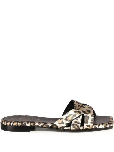 Giuliano Galiano leather slides Neutrals MIRYAMLEOLAMPLAT