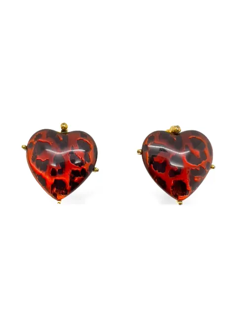 Jennifer Gibson Jewellery 1980s Ysl Heart earrings Gold JGJYSLHRTERG