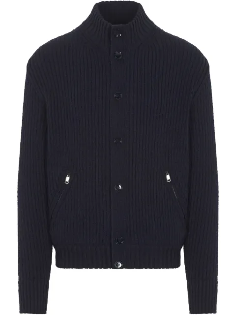 Brioni chunky-knit cardigan Blue UMIF0LPAK104100