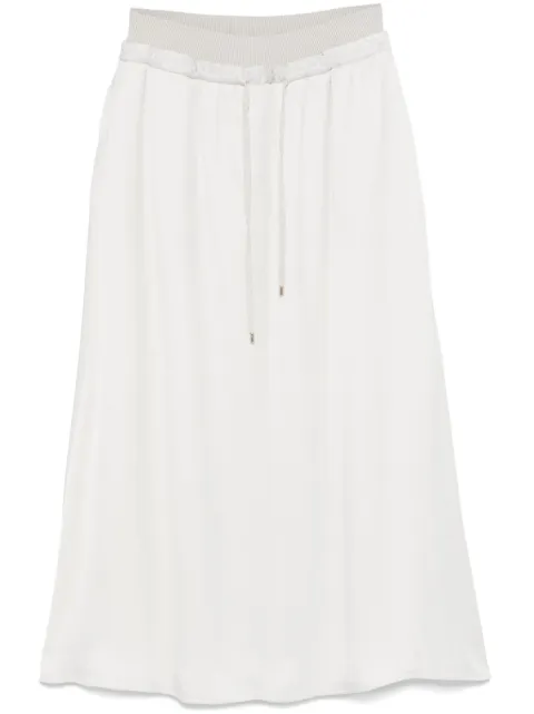 Lorena Antoniazzi drawstring midi skirt White P2562GO16C3612